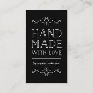 Bearbeitbare Schnörkel mit Liebe Visitenkarte