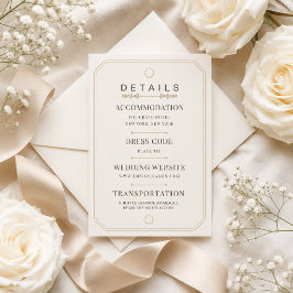 Bearbeitbare Soft-Elfenbein-Eleganz-Details-Karte RSVP Karte