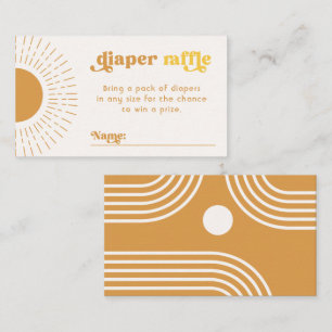 Bearbeitbare Sun Diaper Raffekarte Begleitkarte