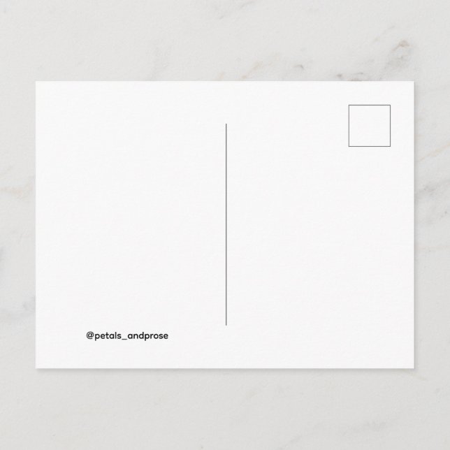 Bearbeitbare süße und ästhetische Postkarte (Rückseite)