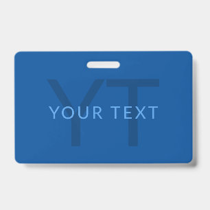 Bearbeitbare Textvorlage für monogrammierten Namen Ausweis