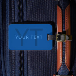 Bearbeitbare Textvorlage für monogrammierten Namen Gepäckanhänger