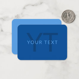 Bearbeitbare Textvorlage für monogrammierten Namen Mitteilungskarte