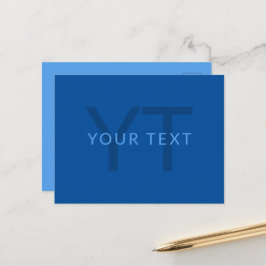 Bearbeitbare Textvorlage für monogrammierten Namen Postkarte
