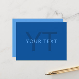 Bearbeitbare Textvorlage für monogrammierten Namen Postkarte