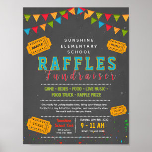Bearbeitbare Tombola-Ticket-Fundraising-Flugblatt Poster