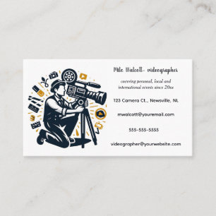 Bearbeitbare Videopapier Business Card Visitenkarte