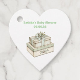 Bearbeitbare Vintage-Neutrale Babyparty Geschenkanhänger