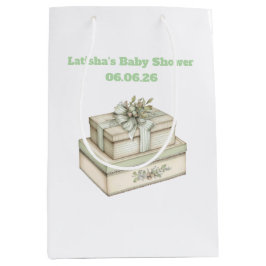 Bearbeitbare Vintage neutrale Geschenktasche für B Mittlere Geschenktüte