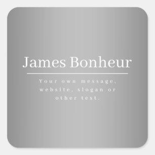 Bearbeitbare Werbevorlage für Unternehmen etc. Quadratischer Aufkleber