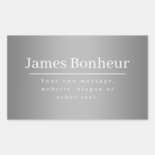 Bearbeitbare Werbevorlage für Unternehmen etc. Rechteckiger Aufkleber