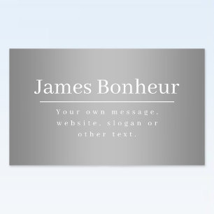 Bearbeitbare Werbevorlage für Unternehmen etc. Rechteckiger Aufkleber