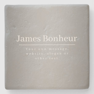 Bearbeitbare Werbevorlage für Unternehmen etc. Steinuntersetzer