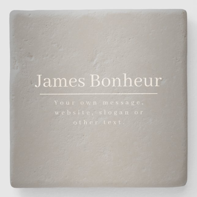 Bearbeitbare Werbevorlage für Unternehmen etc. Steinuntersetzer (Vorderseite)