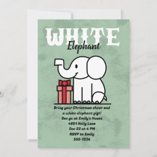Bearbeitbare White Elephant Party Vorlage