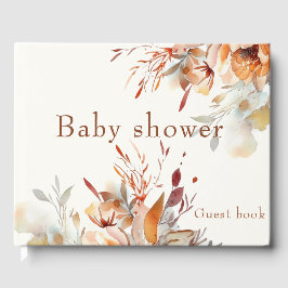 Bearbeitbare Wildblumen Babydusche Gästebuch