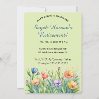 Bearbeitbarer Blumengarten Einladung