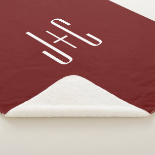 Bearbeitbarer Burgunderroter Hintergrund und weiße Sherpadecke