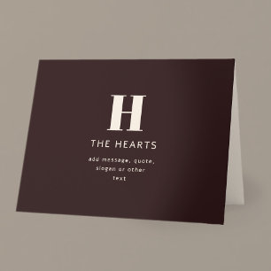 Bearbeitbarer Familienname oder Firmenname Karte