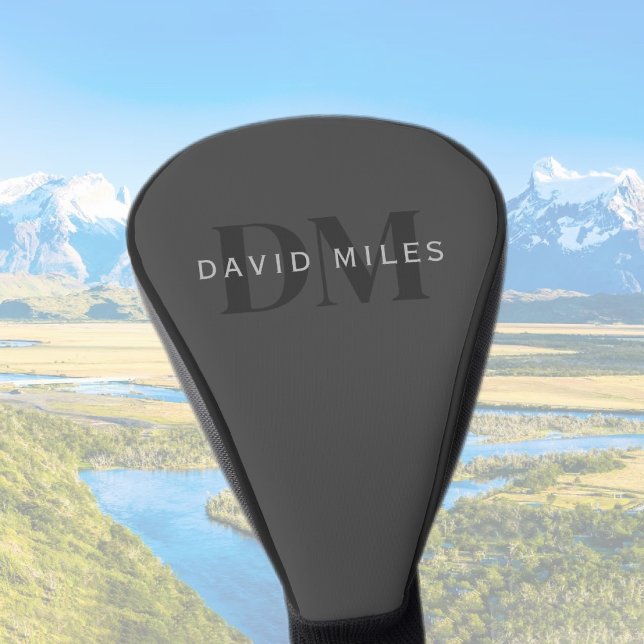 Bearbeitbarer Firmenname (oder anderer Text) Grau Golf Headcover (Von Creator hochgeladen)