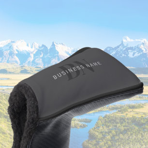 Bearbeitbarer Firmenname (oder anderer Text) Grau Golf Headcover