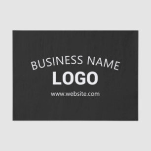 Bearbeitbarer Firmenname, Website und hochgeladene Seidenpapier