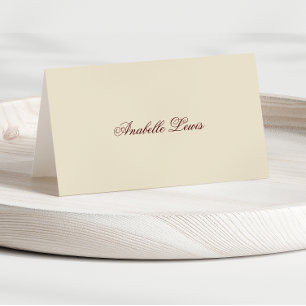 Bearbeitbarer Gäste Name Burgunder Hochzeitsplatz Tischnummer