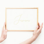 Bearbeitbarer Gold-Kalligrafie-Text | Namen Foliendrucke<br><div class="desc">Bearbeitbarer Gold-Kalligrafie-Text | Names Foil Prints</div>