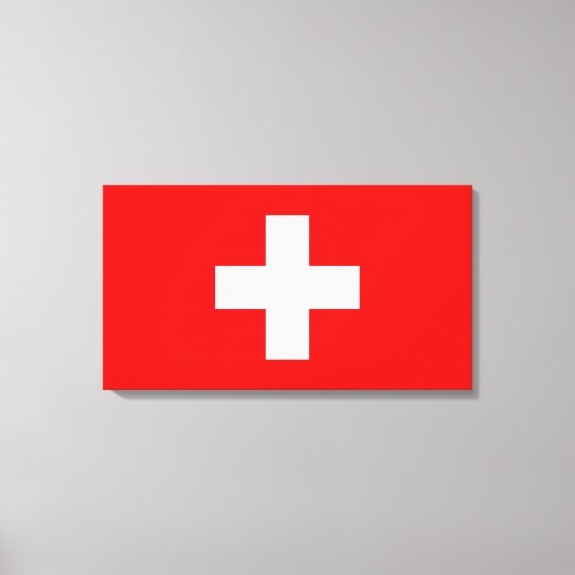 Bearbeitbarer Hintergrund: Die Flagge der Schweiz Leinwanddruck (Vorderseite)