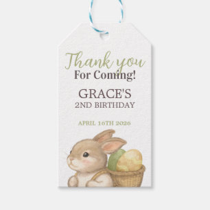 Bearbeitbarer Hop Two It Ostern 2. Geburtstag Hase Geschenkanhänger