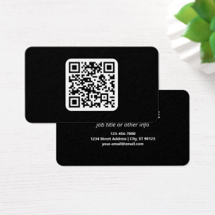 Bearbeitbarer moderner QR-Code Schwarz Weiß oder