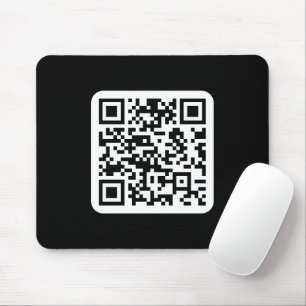 Bearbeitbarer moderner QR-Code Schwarz Weiß oder Mousepad