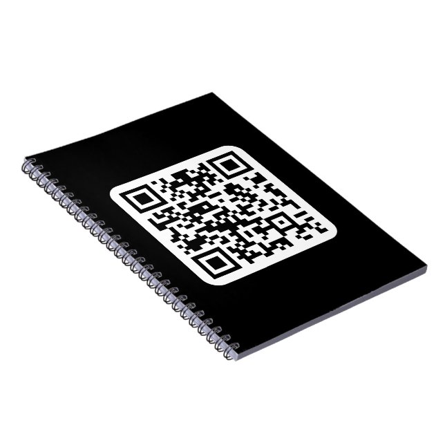 Bearbeitbarer moderner QR-Code | Schwarz Weiß oder Notizblock (Rechte Seite)