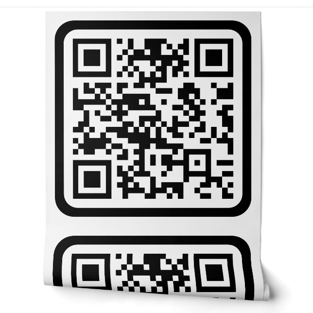 Bearbeitbarer moderner QR-Code | Schwarz Weiß oder Tapete (Abrollen)