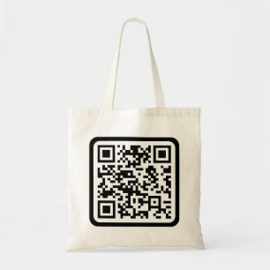 Bearbeitbarer moderner QR-Code   Schwarz Weiß oder Tragetasche