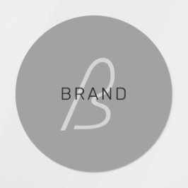 Bearbeitbarer Name oder Gruß | Schwarz & Dunkelgra Etiketten