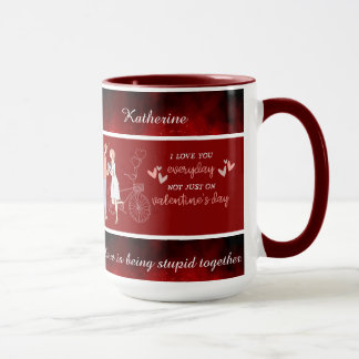 Bearbeitbarer Name und Foto Süßer Valentinstag Tasse
