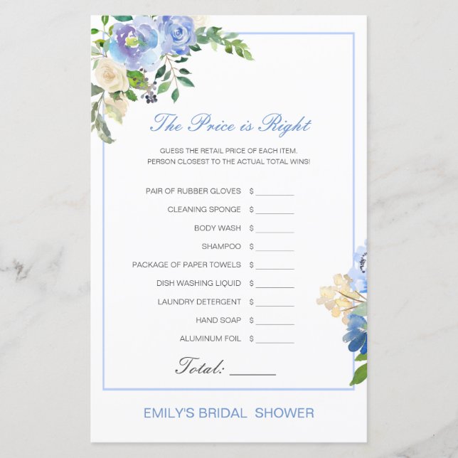 Bearbeitbarer Preis ist das richtige Brautparty (Vorderseite)