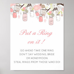 Bearbeitbarer 'Put a Ring on it' Junggesellinnen-A Poster