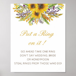 Bearbeitbarer 'Put a Ring on it' Junggesellinnenab Poster