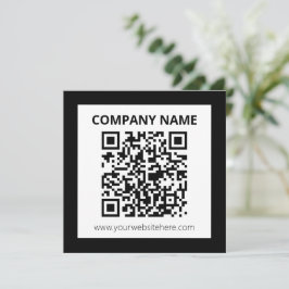 Bearbeitbarer QR-Code & einfaches anpassbares Desi Mitteilungskarte