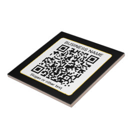 Bearbeitbarer QR-Code für Scanner + Ihr Firmenname Fliese