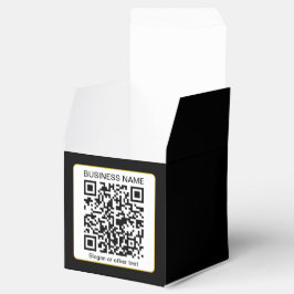 Bearbeitbarer QR-Code für Scanner + Ihr Firmenname Geschenkschachtel