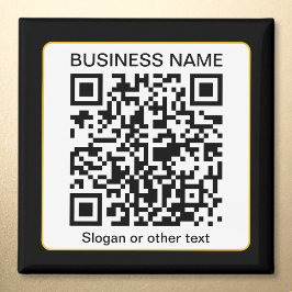 Bearbeitbarer QR-Code für Scanner + Ihr Firmenname Magnet