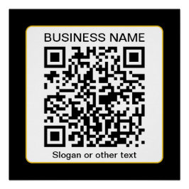 Bearbeitbarer QR-Code für Scanner + Ihr Firmenname Poster