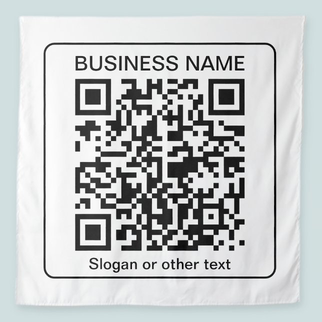 Bearbeitbarer QR-Code für Scanner + Ihr Firmenname Wandteppich (Von Creator hochgeladen)