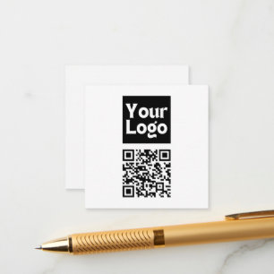 Bearbeitbarer QR-Code & Ihr Firmenlogo oder Bild Begleitkarte