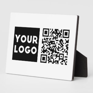 Bearbeitbarer QR-Code & Ihr Firmenlogo oder Bild Fotoplatte
