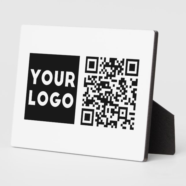 Bearbeitbarer QR-Code & Ihr Firmenlogo oder Bild Fotoplatte (Seite)