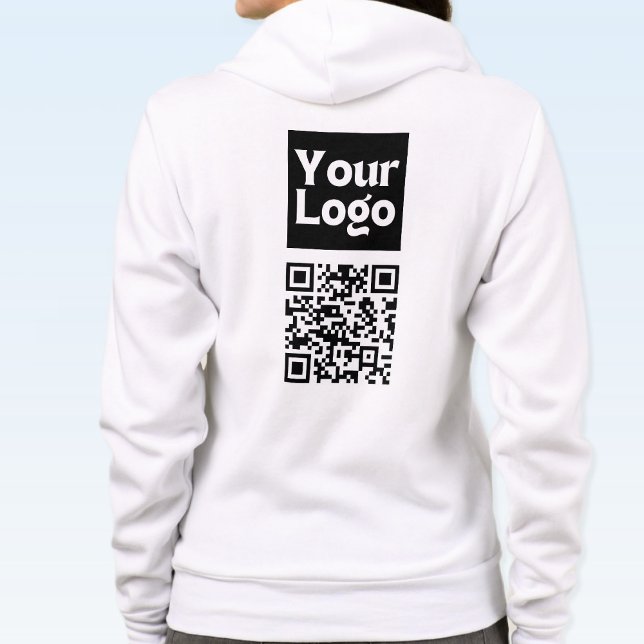 Bearbeitbarer QR-Code & Ihr Firmenlogo oder Bild Hoodie (Von Creator hochgeladen)